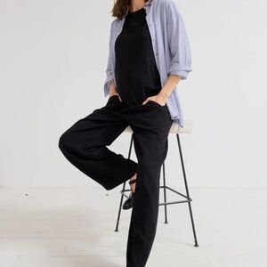 Hatch Black the Gavin Wide Leg trouser Pant